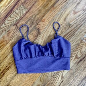 Purple Glitter Crop Top